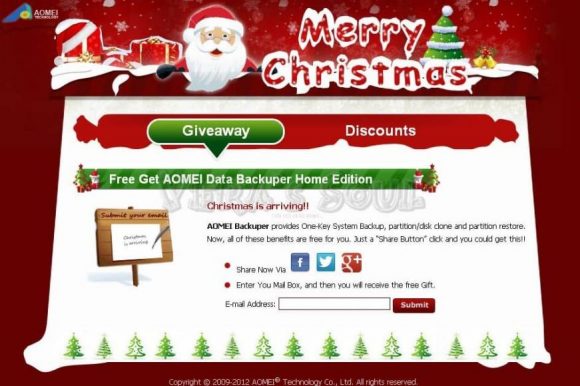 AOMEI Christmas Giveaway and Discounts