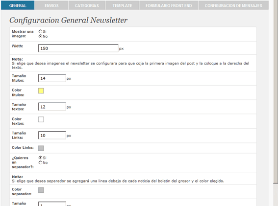configuracion MeeNews