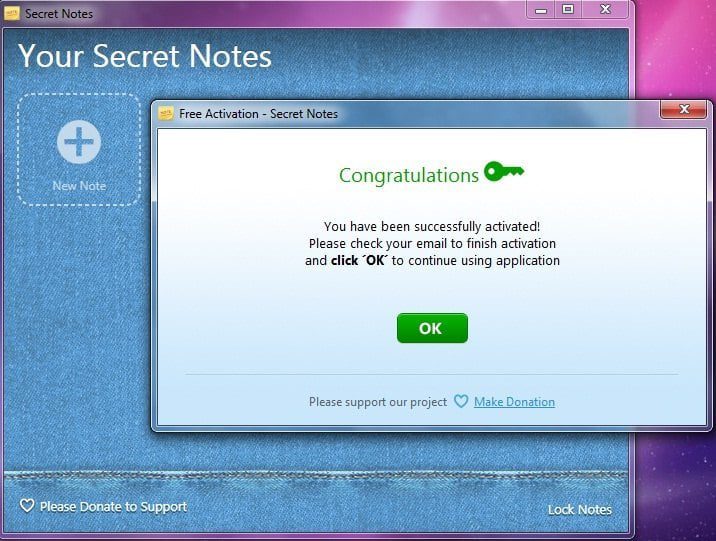Secret Notes Activacion