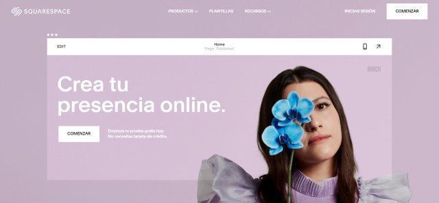 Squarespace. Crea tu
presencia online.