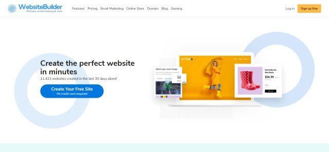 WebsiteBuilder. Crea la web perfecta en minutos.